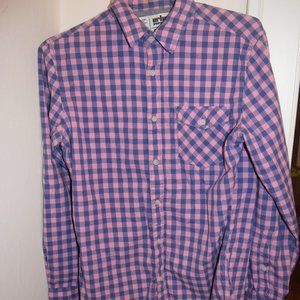 Men's casual button down checkered shirt